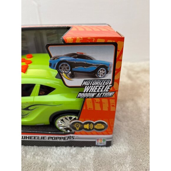 Road Rippers Wheelie Poppers Toy Car Green With Motorized Wheelie Sound Action - Picture 5 of 6